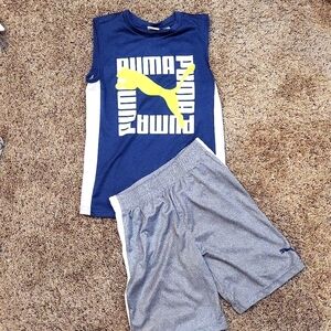 Puma tank shorts set Size 6 like new EUC